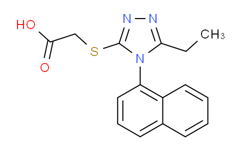 CAS No. 886498-37-9, 2-((5-Ethyl-4-(naphthalen-1-yl)-4H-1,2,4-triazol-3-yl)thio)acetic acid