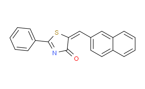 CAS No. 830342-11-5, 5-(Naphthalen-2-ylmethylene)-2-phenylthiazol-4(5H)-one