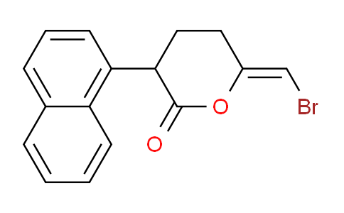 CAS No. 144298-62-4, 6-(Bromomethylene)-3-(naphthalen-1-yl)tetrahydro-2H-pyran-2-one
