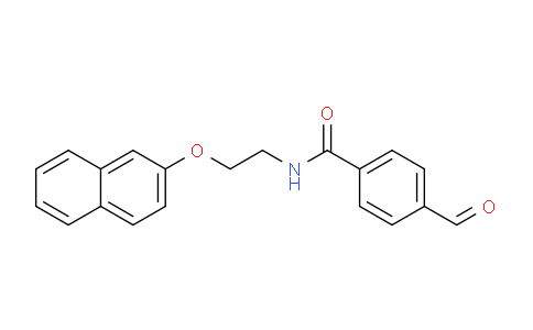 CAS No. 1228153-04-5, 4-Formyl-N-(2-(naphthalen-2-yloxy)ethyl)benzamide
