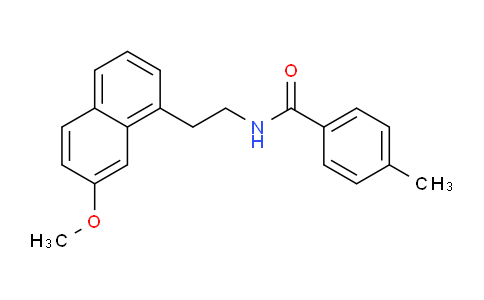 CAS No. 138112-88-6, N-(2-(7-Methoxynaphthalen-1-yl)ethyl)-4-methylbenzamide
