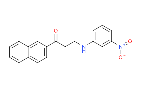 CAS No. 477334-09-1, 1-(Naphthalen-2-yl)-3-((3-nitrophenyl)amino)propan-1-one