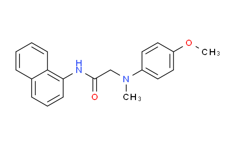 CAS No. 62257-68-5, 2-((4-Methoxyphenyl)(methyl)amino)-N-(naphthalen-1-yl)acetamide
