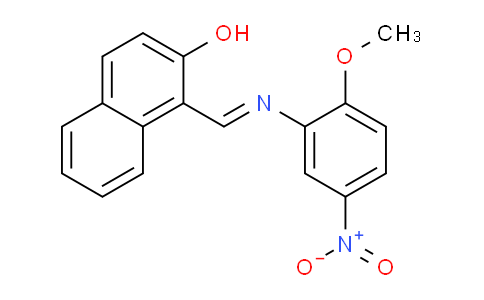 CAS No. 30856-40-7, 1-(((2-Methoxy-5-nitrophenyl)imino)methyl)naphthalen-2-ol