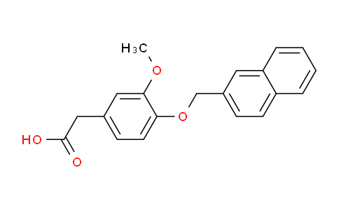 CAS No. 833484-67-6, 2-(3-Methoxy-4-(naphthalen-2-ylmethoxy)phenyl)acetic acid