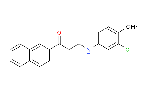CAS No. 477334-06-8, 3-((3-Chloro-4-methylphenyl)amino)-1-(naphthalen-2-yl)propan-1-one