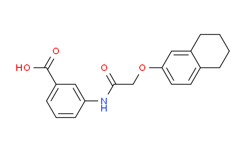 CAS No. 649773-71-7, 3-(2-((5,6,7,8-Tetrahydronaphthalen-2-yl)oxy)acetamido)benzoic acid
