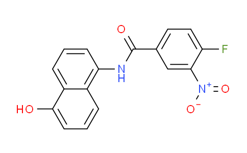 CAS No. 89969-17-5, 4-Fluoro-N-(5-hydroxynaphthalen-1-yl)-3-nitrobenzamide
