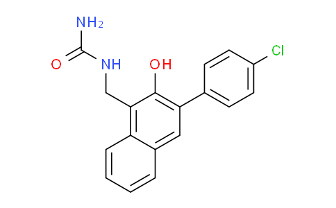CAS No. 901762-40-1, 1-((3-(4-Chlorophenyl)-2-hydroxynaphthalen-1-yl)methyl)urea