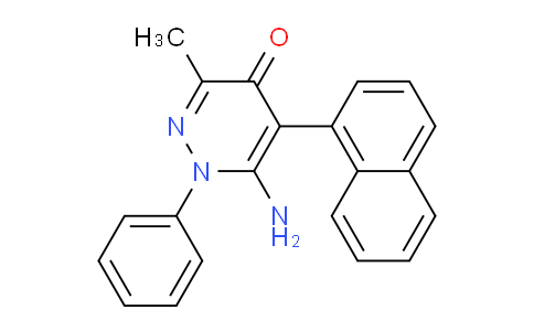 CAS No. 89313-94-0, 6-Amino-3-methyl-5-(naphthalen-1-yl)-1-phenylpyridazin-4(1H)-one