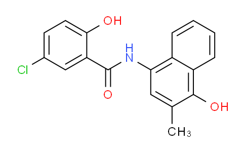 DY767843 | 634902-75-3 | 5-Chloro-2-hydroxy-N-(4-hydroxy-3-methylnaphthalen-1-yl)benzamide