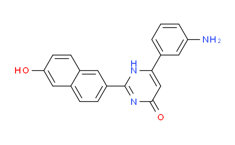 CAS No. 651720-57-9, 6-(3-Aminophenyl)-2-(6-hydroxynaphthalen-2-yl)pyrimidin-4(1H)-one