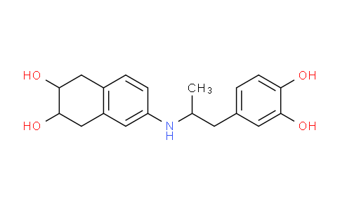 CAS No. 75305-17-8, 6-((1-(3,4-Dihydroxyphenyl)propan-2-yl)amino)-1,2,3,4-tetrahydronaphthalene-2,3-diol