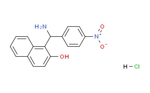 CAS No. 714953-84-1, 1-(Amino(4-nitrophenyl)methyl)naphthalen-2-ol hydrochloride
