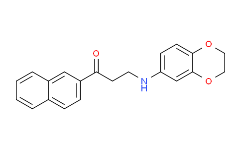 CAS No. 477334-35-3, 3-((2,3-Dihydrobenzo[b][1,4]dioxin-6-yl)amino)-1-(naphthalen-2-yl)propan-1-one