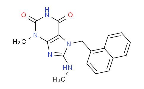 CAS No. 476480-58-7, 3-Methyl-8-(methylamino)-7-(naphthalen-1-ylmethyl)-1H-purine-2,6(3H,7H)-dione