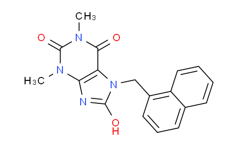 CAS No. 476480-55-4, 8-Hydroxy-1,3-dimethyl-7-(naphthalen-1-ylmethyl)-1H-purine-2,6(3H,7H)-dione