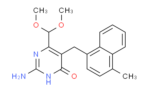 CAS No. 31349-26-5, 2-Amino-6-(dimethoxymethyl)-5-((4-methylnaphthalen-1-yl)methyl)pyrimidin-4(3H)-one