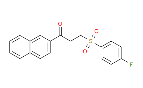 CAS No. 477334-50-2, 3-((4-Fluorophenyl)sulfonyl)-1-(naphthalen-2-yl)propan-1-one