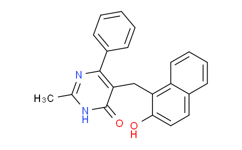 CAS No. 14018-01-0, 5-((2-Hydroxynaphthalen-1-yl)methyl)-2-methyl-6-phenylpyrimidin-4(3H)-one