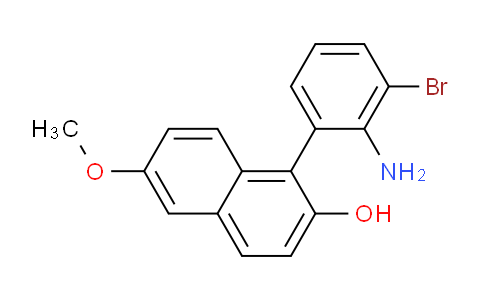 CAS No. 1424386-62-8, 1-(2-Amino-3-bromophenyl)-6-methoxynaphthalen-2-ol