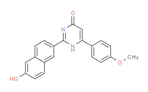CAS No. 651720-59-1, 2-(6-Hydroxynaphthalen-2-yl)-6-(4-methoxyphenyl)pyrimidin-4(1H)-one