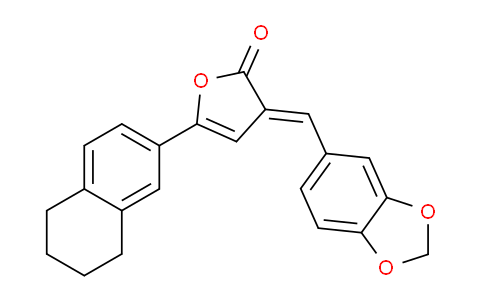 CAS No. 6267-79-4, 3-(Benzo[d][1,3]dioxol-5-ylmethylene)-5-(5,6,7,8-tetrahydronaphthalen-2-yl)furan-2(3H)-one