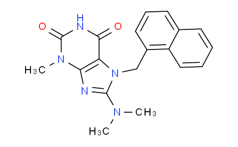 CAS No. 476480-59-8, 8-(Dimethylamino)-3-methyl-7-(naphthalen-1-ylmethyl)-1H-purine-2,6(3H,7H)-dione