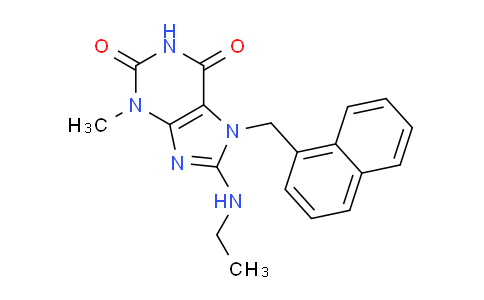 CAS No. 476480-60-1, 8-(Ethylamino)-3-methyl-7-(naphthalen-1-ylmethyl)-1H-purine-2,6(3H,7H)-dione