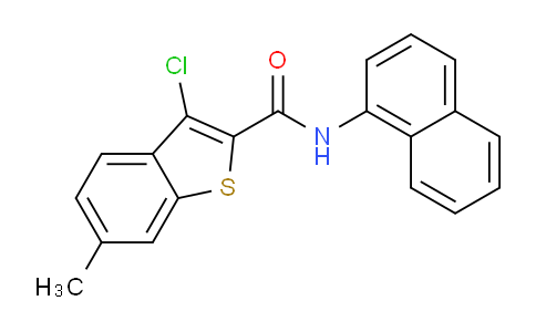 CAS No. 332382-01-1, 3-Chloro-6-methyl-N-(naphthalen-1-yl)benzo[b]thiophene-2-carboxamide