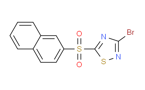 CAS No. 1000575-53-0, 3-Bromo-5-(naphthalen-2-ylsulfonyl)-1,2,4-thiadiazole