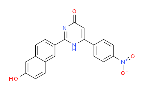 CAS No. 651720-53-5, 2-(6-Hydroxynaphthalen-2-yl)-6-(4-nitrophenyl)pyrimidin-4(1H)-one