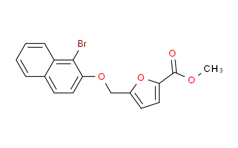 CAS No. 832738-12-2, Methyl 5-(((1-bromonaphthalen-2-yl)oxy)methyl)furan-2-carboxylate