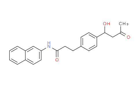 CAS No. 682354-64-9, 3-(4-(1-Hydroxy-3-oxobutyl)phenyl)-N-(naphthalen-2-yl)propanamide