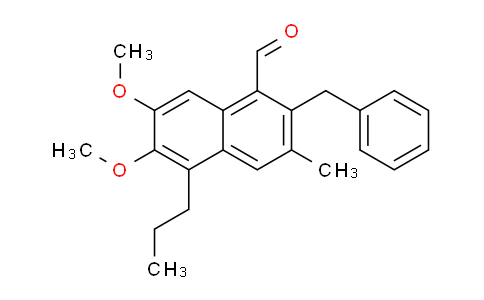 CAS No. 1956380-09-8, 2-Benzyl-6,7-dimethoxy-3-methyl-5-propyl-1-naphthaldehyde