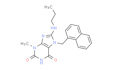 CAS No. 476480-62-3, 3-Methyl-7-(naphthalen-1-ylmethyl)-8-(propylamino)-1H-purine-2,6(3H,7H)-dione