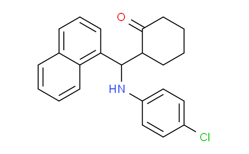 CAS No. 920276-39-7, 2-(((4-Chlorophenyl)amino)(naphthalen-1-yl)methyl)cyclohexanone
