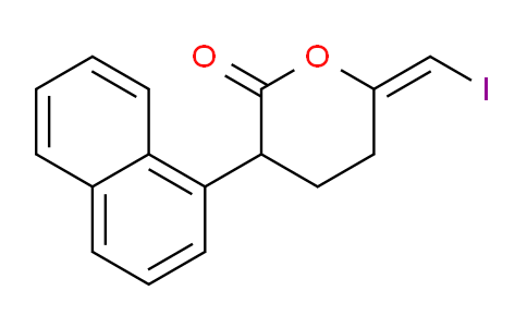 CAS No. 88070-99-9, (E)-6-(Iodomethylene)-3-(naphthalen-1-yl)tetrahydro-2H-pyran-2-one