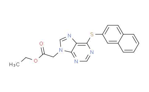 CAS No. 646509-78-6, Ethyl 2-(6-(naphthalen-2-ylthio)-9H-purin-9-yl)acetate