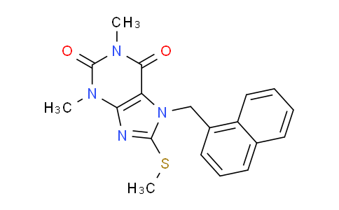 CAS No. 476480-82-7, 1,3-Dimethyl-8-(methylthio)-7-(naphthalen-1-ylmethyl)-1H-purine-2,6(3H,7H)-dione