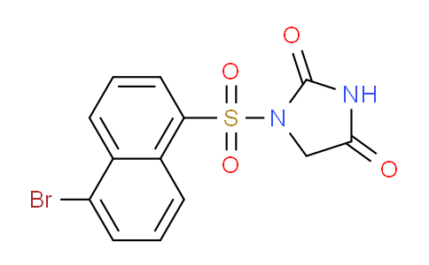 CAS No. 113699-47-1, 1-((5-Bromonaphthalen-1-yl)sulfonyl)imidazolidine-2,4-dione