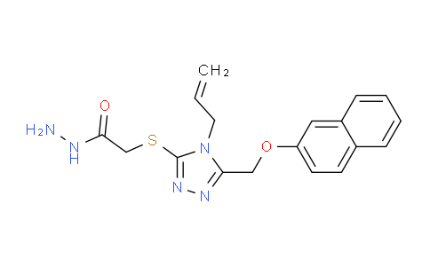 CAS No. 1306739-09-2, 2-((4-Allyl-5-((naphthalen-2-yloxy)methyl)-4H-1,2,4-triazol-3-yl)thio)acetohydrazide