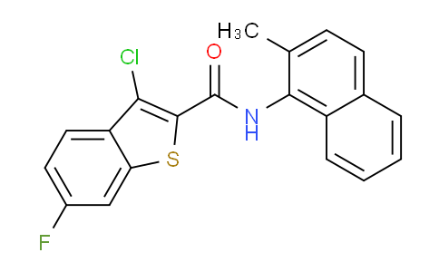 CAS No. 332382-16-8, 3-Chloro-6-fluoro-N-(2-methylnaphthalen-1-yl)benzo[b]thiophene-2-carboxamide