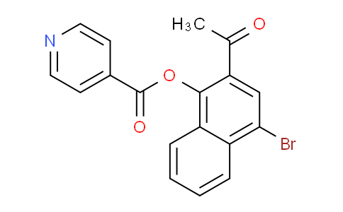 CAS No. 652138-46-0, 2-Acetyl-4-bromonaphthalen-1-yl isonicotinate