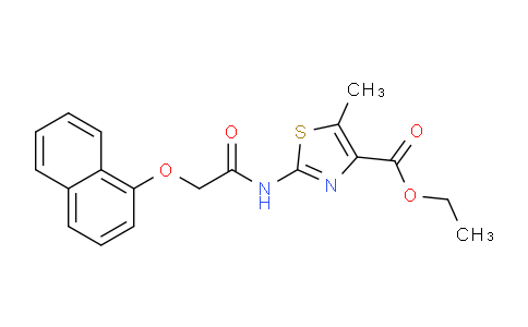 CAS No. 331454-84-3, Ethyl 5-methyl-2-(2-(naphthalen-1-yloxy)acetamido)thiazole-4-carboxylate