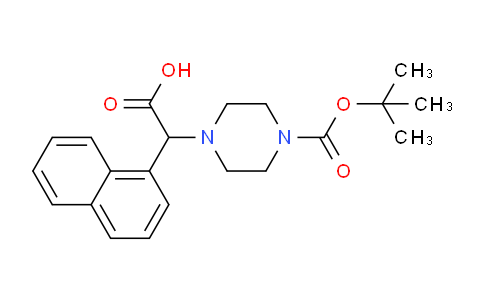 CAS No. 885274-72-6, 2-(4-(tert-Butoxycarbonyl)piperazin-1-yl)-2-(naphthalen-1-yl)acetic acid