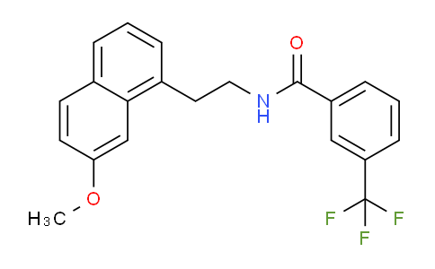 CAS No. 138112-90-0, N-(2-(7-Methoxynaphthalen-1-yl)ethyl)-3-(trifluoromethyl)benzamide