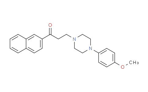 CAS No. 477328-87-3, 3-(4-(4-Methoxyphenyl)piperazin-1-yl)-1-(naphthalen-2-yl)propan-1-one