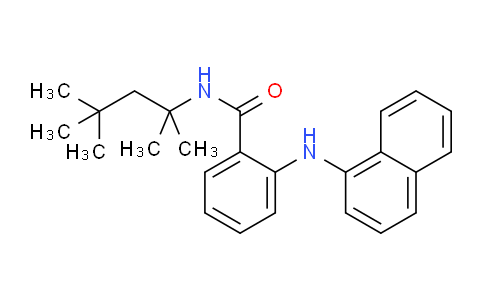 CAS No. 62747-78-8, 2-(Naphthalen-1-ylamino)-N-(2,4,4-trimethylpentan-2-yl)benzamide