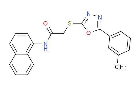 MC768085 | 337490-35-4 | N-(Naphthalen-1-yl)-2-((5-(m-tolyl)-1,3,4-oxadiazol-2-yl)thio)acetamide